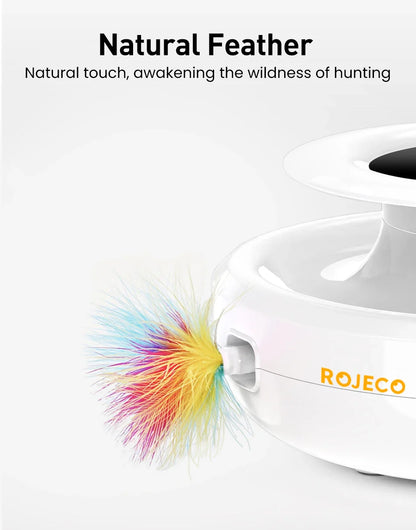 Rojeco 2 In 1 Smart Feather Ball Toy For Cats Dogs Set
