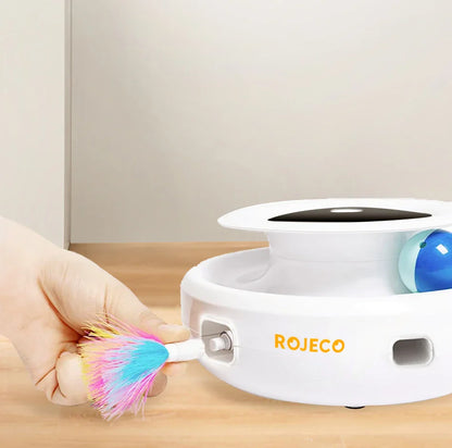 Rojeco 2 In 1 Smart Feather Ball Toy For Cats Dogs Set